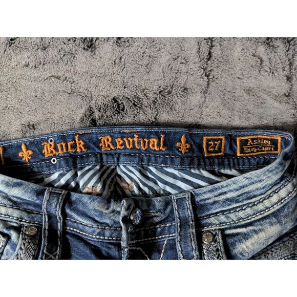 Rock Revival Ashley Easy Capri Women's Size 27, Medium Wash - Picture 7 of 12